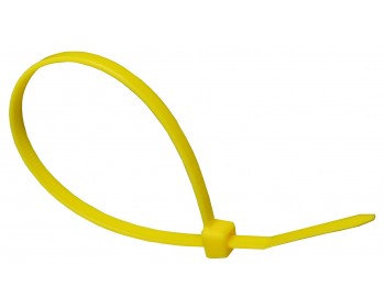 100mm x 2.5mm Yellow Cable Ties (100 per pack)